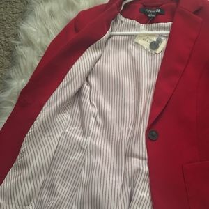 Forever 21 Red Work Blazer